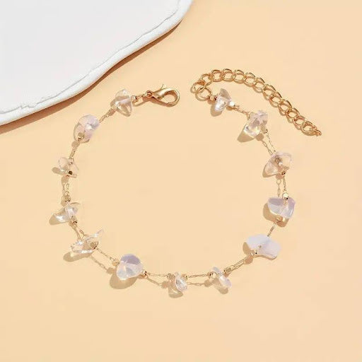 Blue Glass Beaded Anklet