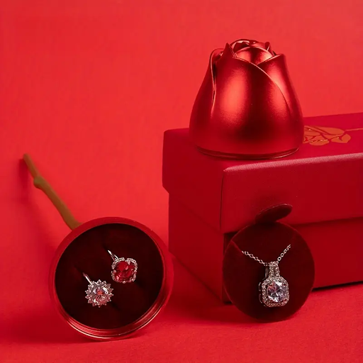 Metal Rose Jewelry Box – Valentine's Gift