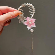 Elegant Rhinestone Flower Hair Claw
