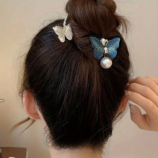 Elegant Rhinestone Flower Hair Claw