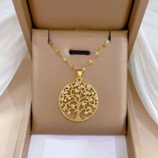 Hollow Tree Pendant Necklace