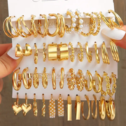Elegant 12 pieces  Hoop Earrings Set