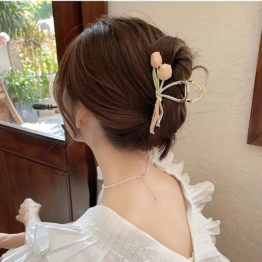 Elegant Tulip Flower Hair Clip