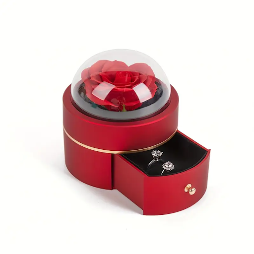 Rose-Shaped Jewelry Box