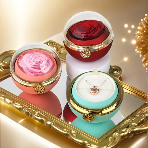Glam Style Rotating Rose Gift Box