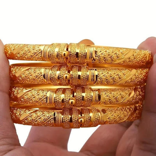 Vintage Arabian Golden Hinge Bangle