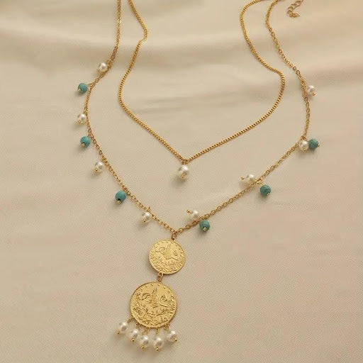 18K Coin Tassel Necklace