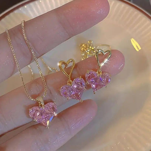 Y2K Heart Rhinestone Set