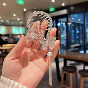 Elegant Rhinestone Flower Hair Claw
