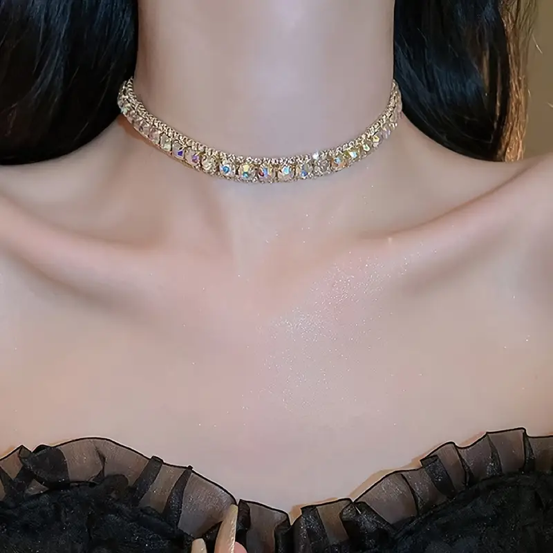 Shiny Rhinestone Jewelry Set