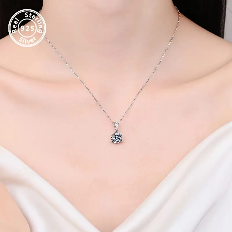 Moissanite Necklace & Earrings Set