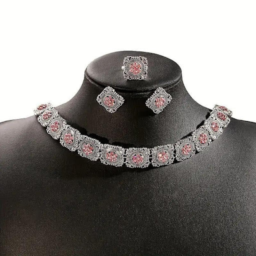 Retro Gemstone Flower Set