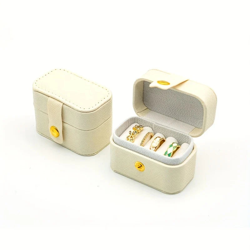 Simple mini ring box simple portable earrings jewelry box