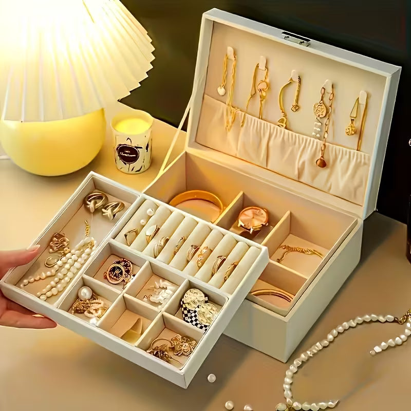 Imported high quality two layer Jewelry Box Ring Box