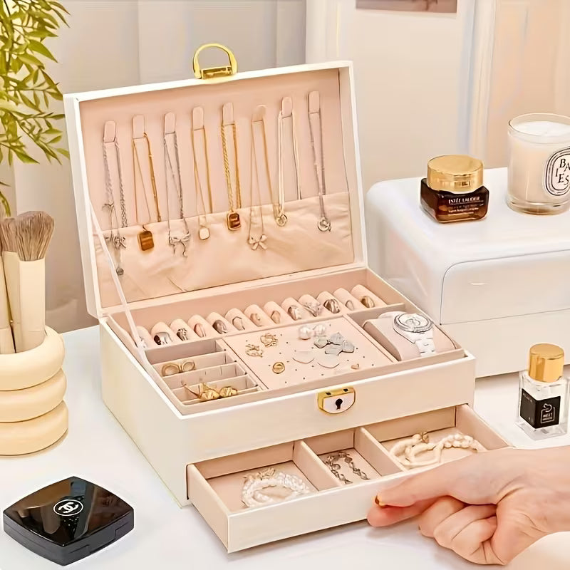 Imported high quality two layer Jewelry Box Ring Box