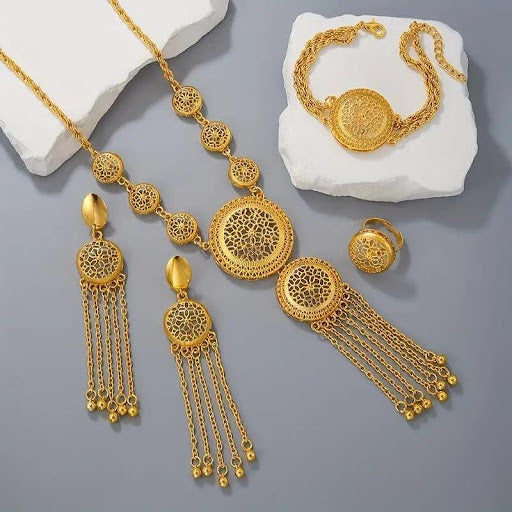 5pcs Elegant Jewelry Set18K Gold Plated