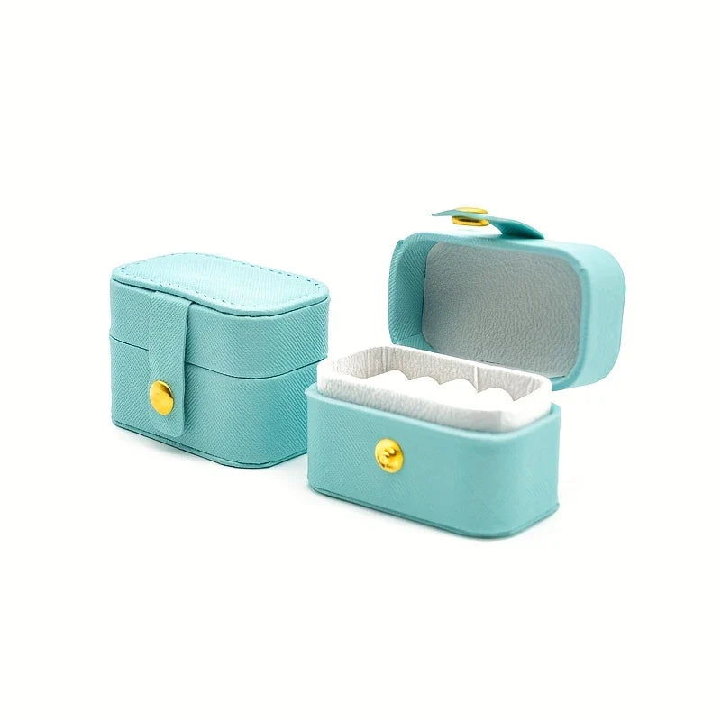 Simple mini ring box simple portable earrings jewelry box