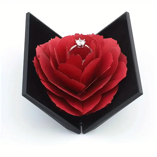 3D Pop-Up Ring Box – Elegant & Timeless