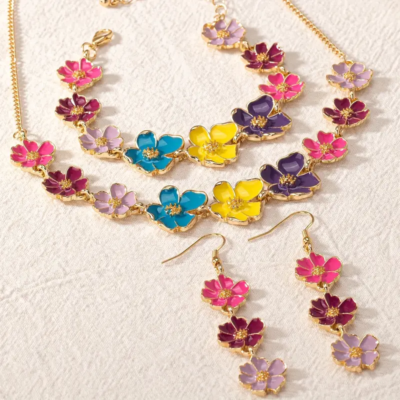 Floral Vintage Jewelry Set