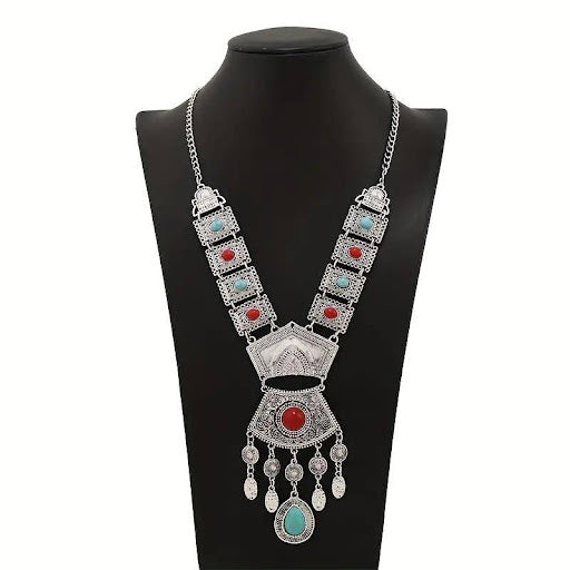 Vintage Tassel Teardrop Necklace