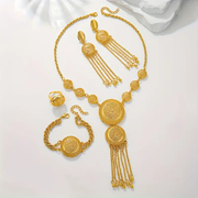 5pcs Elegant Jewelry Set18K Gold Plated Necklace