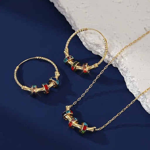 18K Rhinestone Bead Set