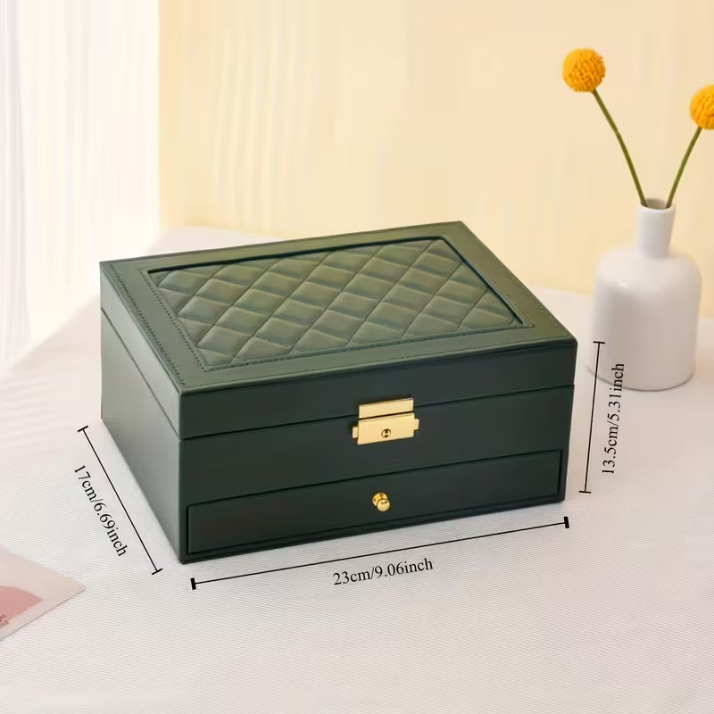 Imported high quality two layer Jewelry Box Ring Box