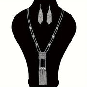 1 Pair of Earrings + 1 Necklace Vintage Jewelry Set