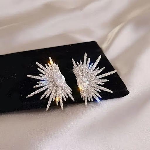 Rhinestone Wing Stud Earrings