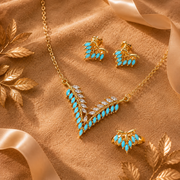 Rhinestone Set - Gold-Plated, Three Piece