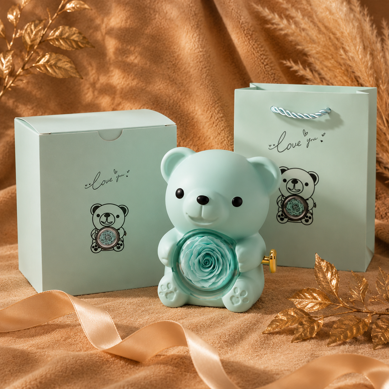 Bear Gift Box — Velvet-Lined Keepsake