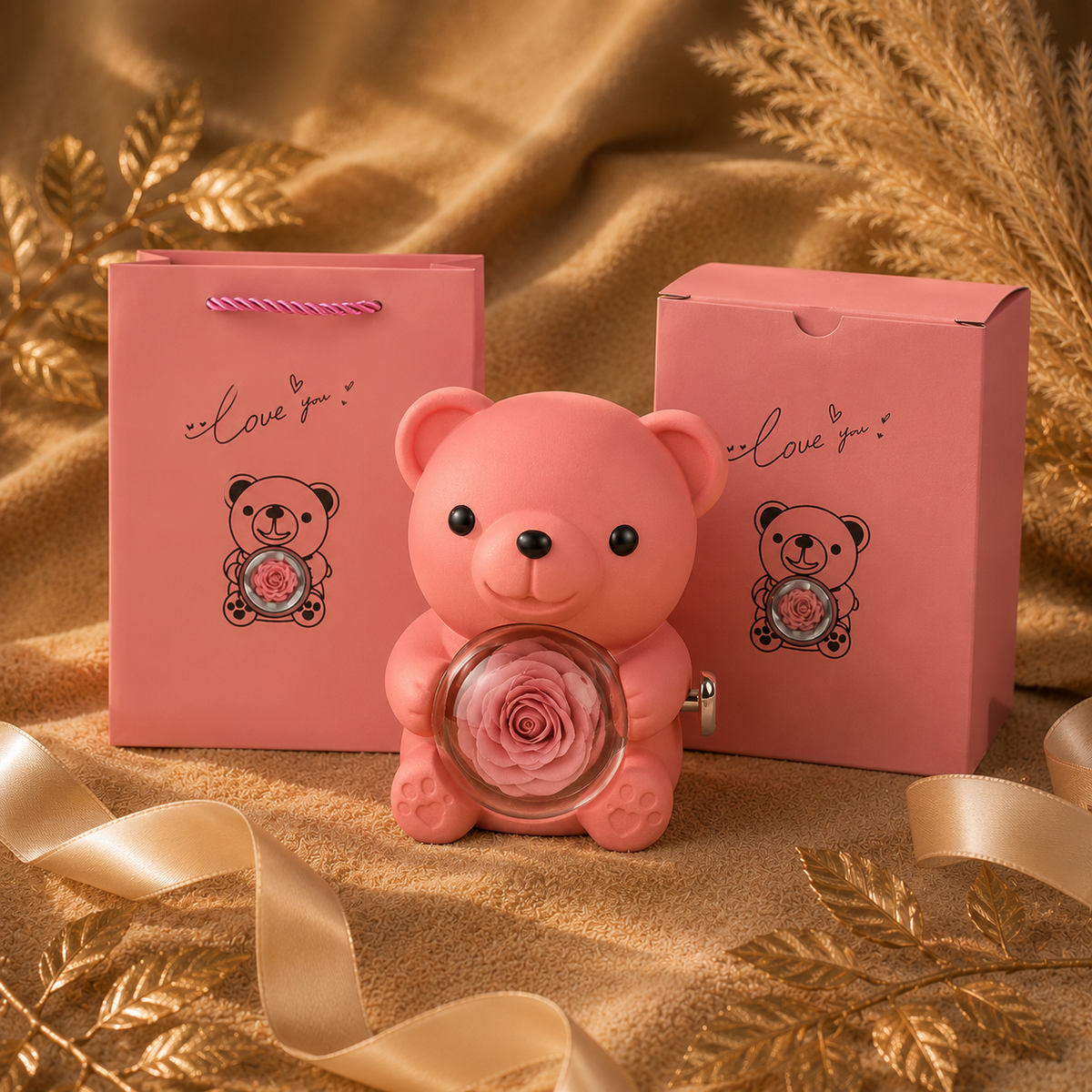 Bear Gift Box — Velvet-Lined Keepsake