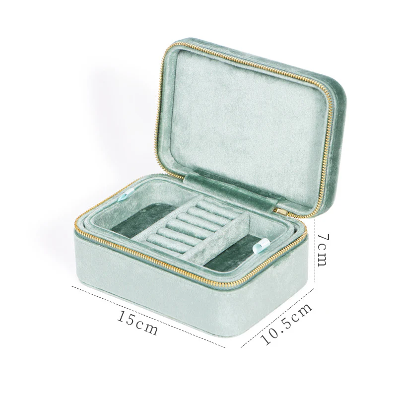 Velvets Texture Double Layer Portable Case