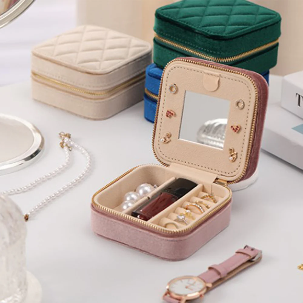 Lattice Velvet Jewelry Box