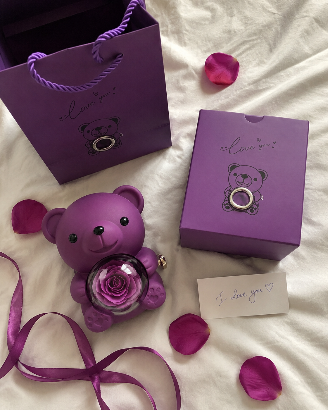 Bear Gift Box — Velvet-Lined Keepsake