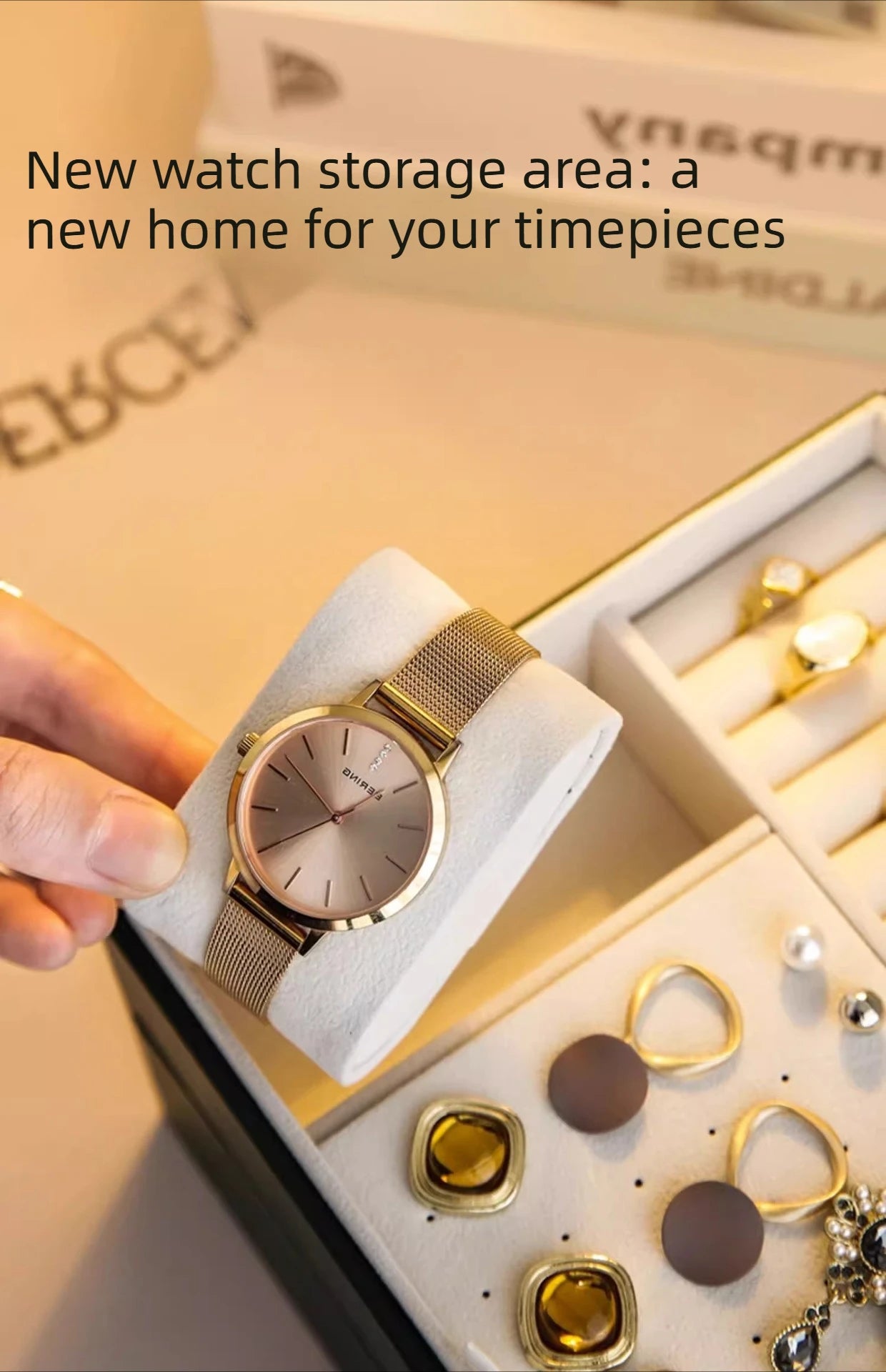 Luxury Three Layers High Quality Leather Jewelry Box