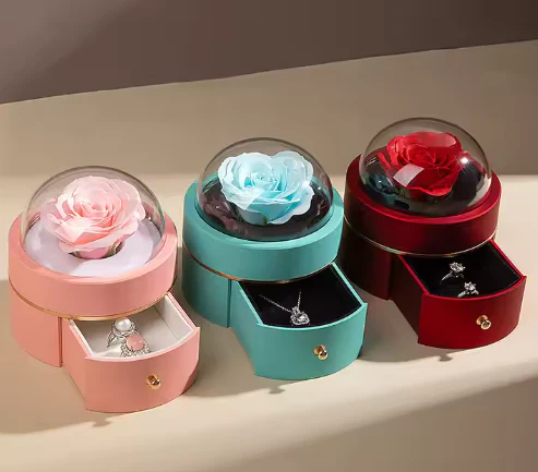 Cross-border ball jewelry flower box ring necklace