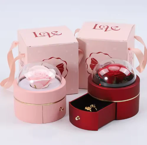 Cross-border ball jewelry flower box ring necklace