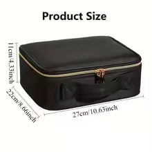 Travel Makeup Bag with LED Make up Case with Vanity Mirror 3 Color Setting Cosmetic Box Organizer for Beauty Tools Accessories