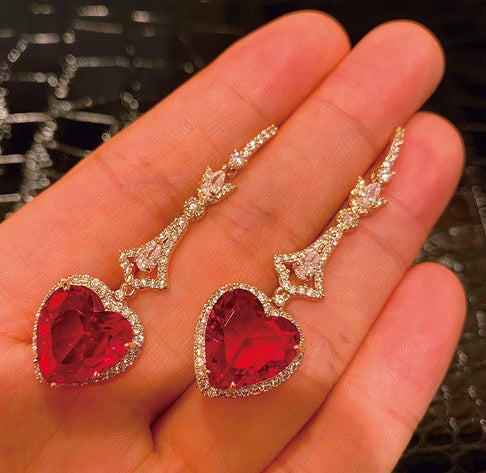 Heart Drop Earrings