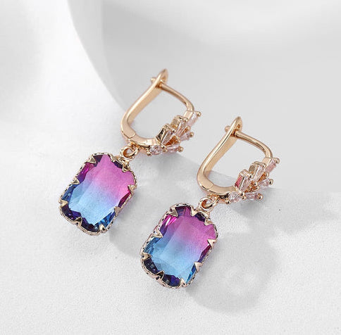 Radiant Drop Ear Hoops Pair