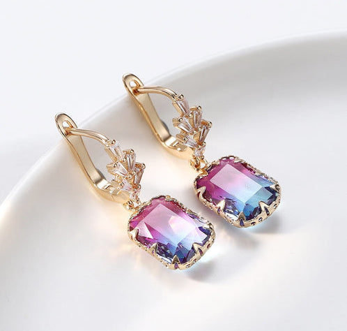 Radiant Drop Ear Hoops Pair
