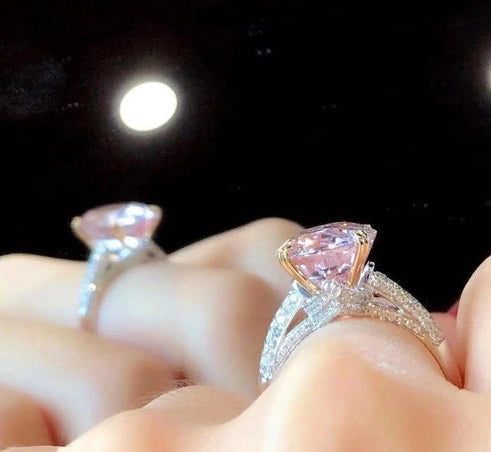 Pink Cocktail Adjustable Ring
