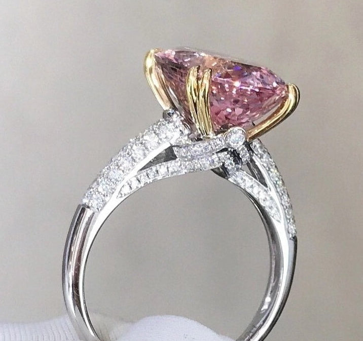 Pink Cocktail Adjustable Ring