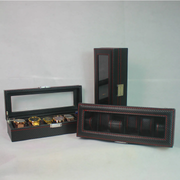 Leathered Red Carbon Fiber Print Watch Organizer