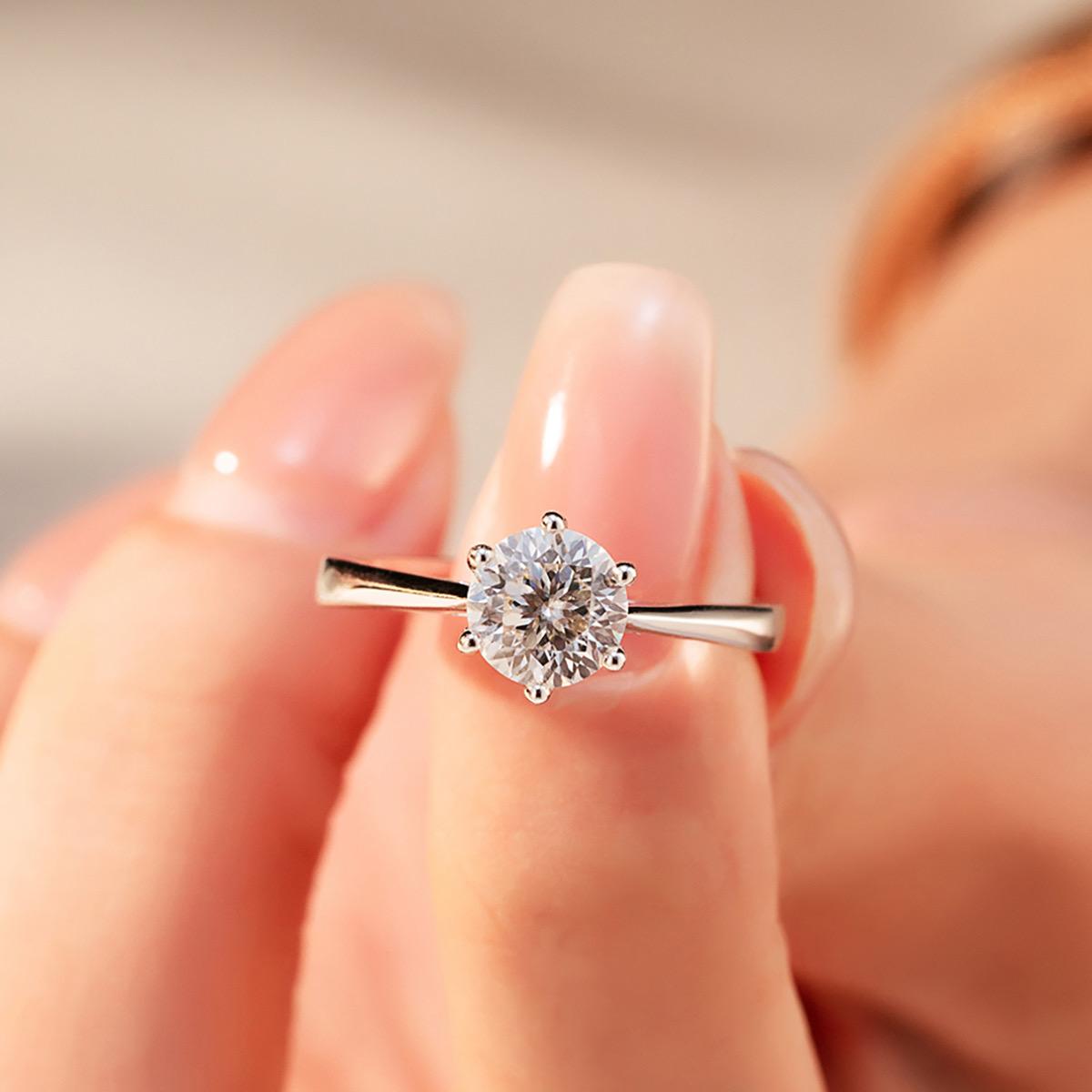 Moissanite 1 Carat 925 Sterling Silver Ring