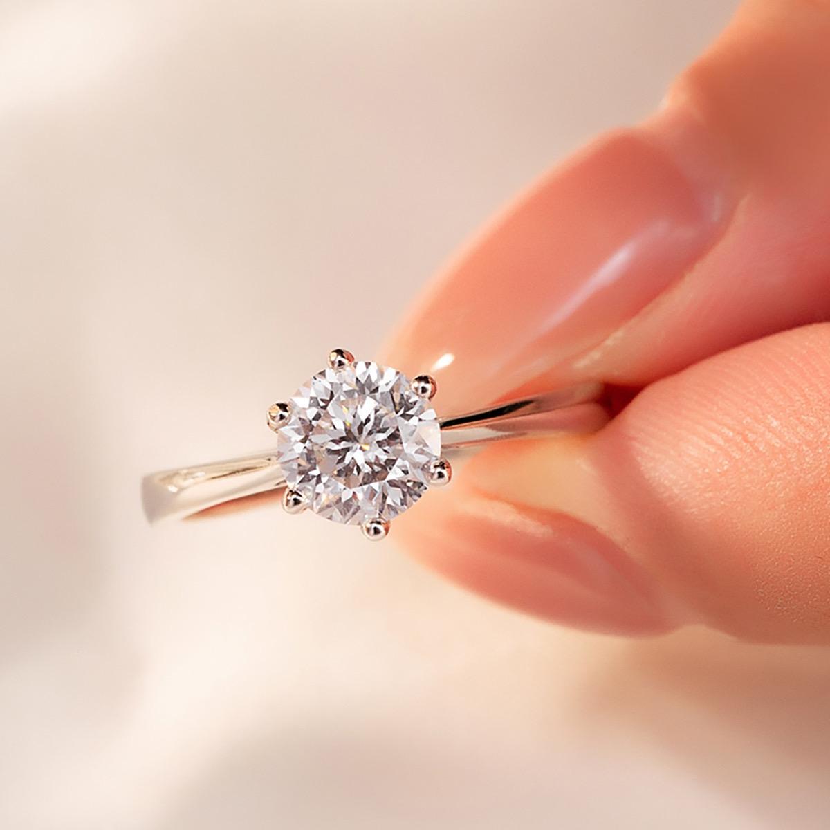 Moissanite 1 Carat 925 Sterling Silver Ring