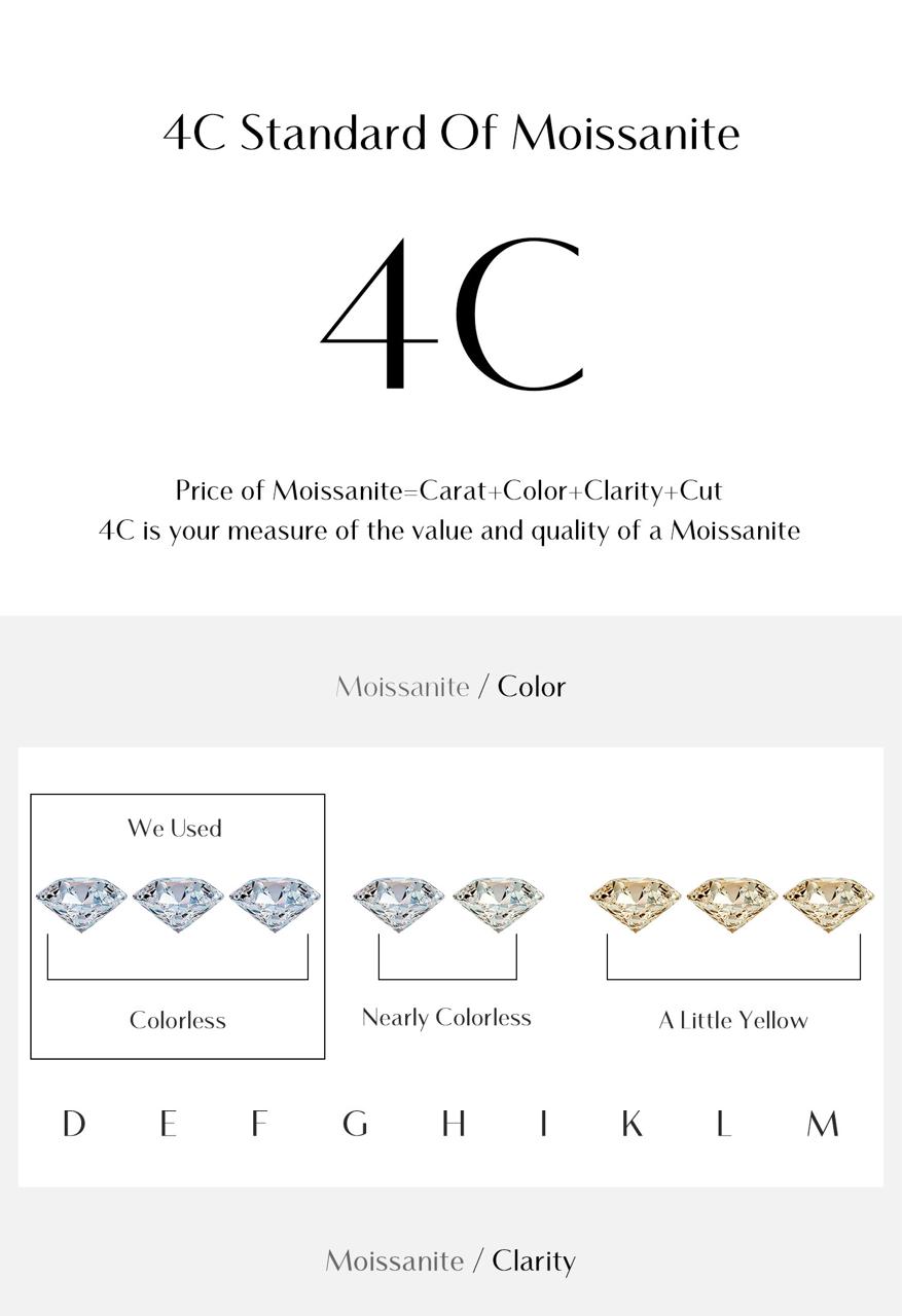 Moissanite Necklace & Earrings Set