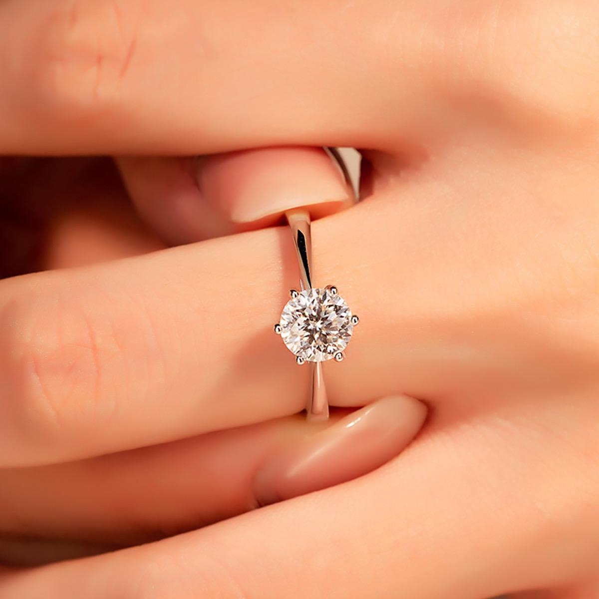 Moissanite 1 Carat 925 Sterling Silver Ring