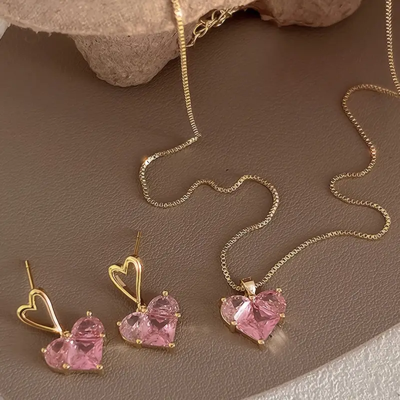 Y2K Heart Rhinestone Set